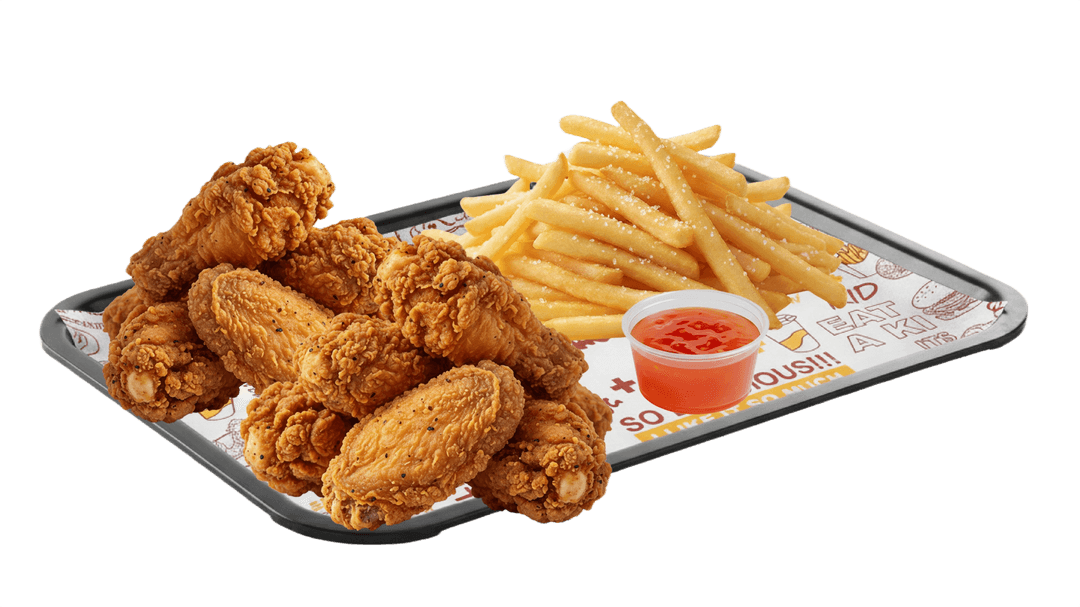 Knusprige Wings & Pommes