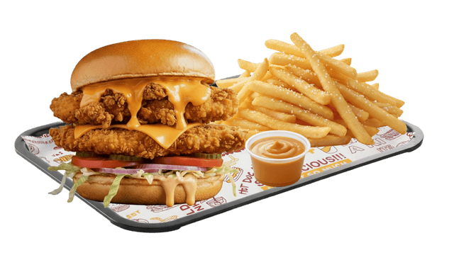 Chicken Burger & Pommes